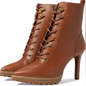 Michael Kors Women's Brown Leather Ankle Boots
